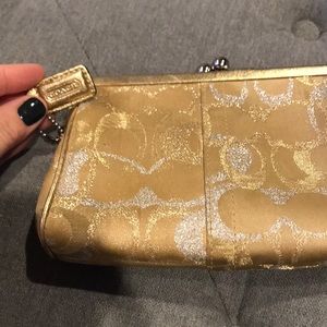 Gold coach small purse and duster bag